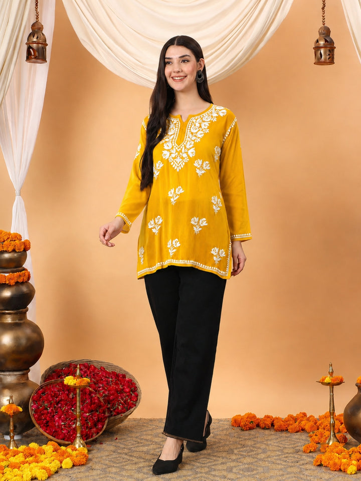 Alaya Modal Chikankari Short Kurti