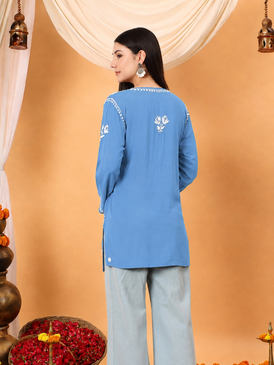 Alaya Modal Chikankari Short Kurti
