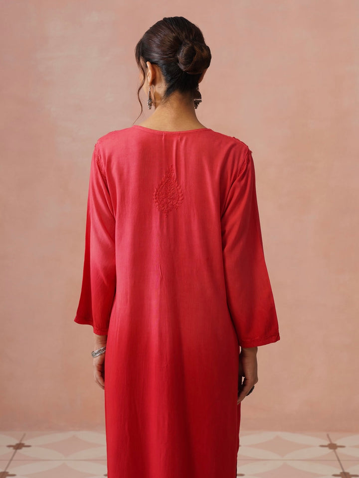 Arzoo Chikankari Ombre Rayon Co-ord Set