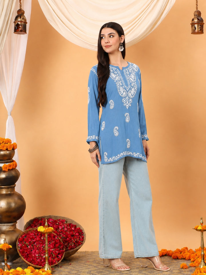 Tripti Modal Chikankari Short Kurti