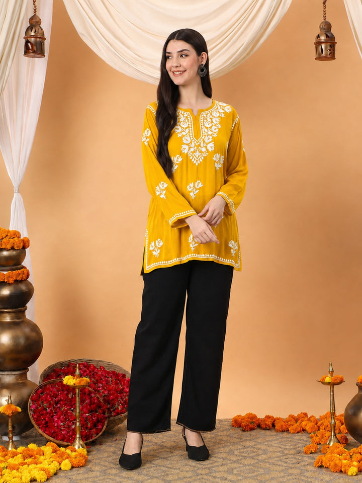 Alaya Modal Chikankari Short Kurti