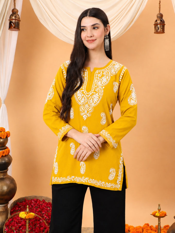 Tripti Modal Chikankari Short Kurti