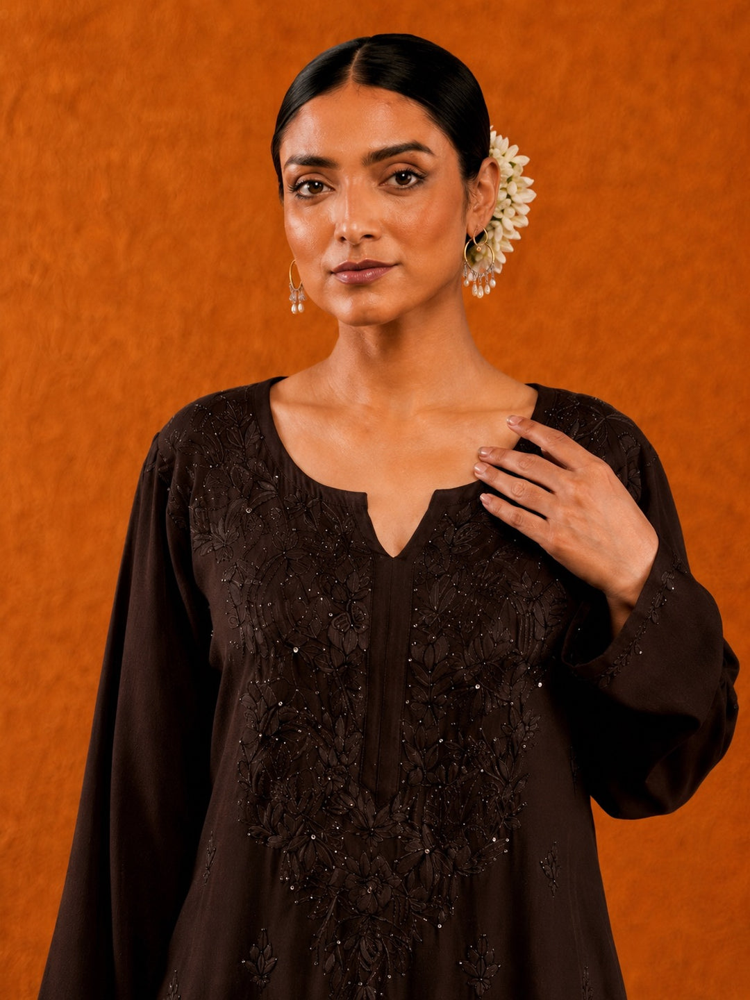 Avika Rayon Chikankari Mukaish Co-ord Set