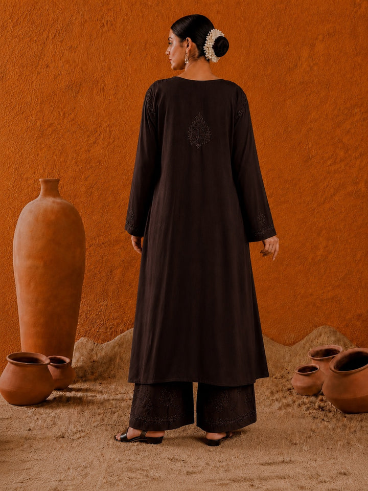 Avika Rayon Chikankari Mukaish Co-ord Set