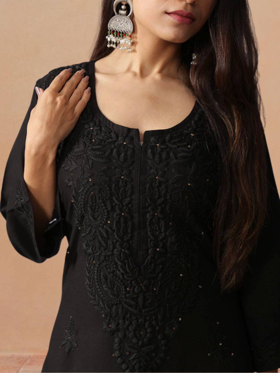 Avika Rayon Chikankari Mukaish Co-ord Set