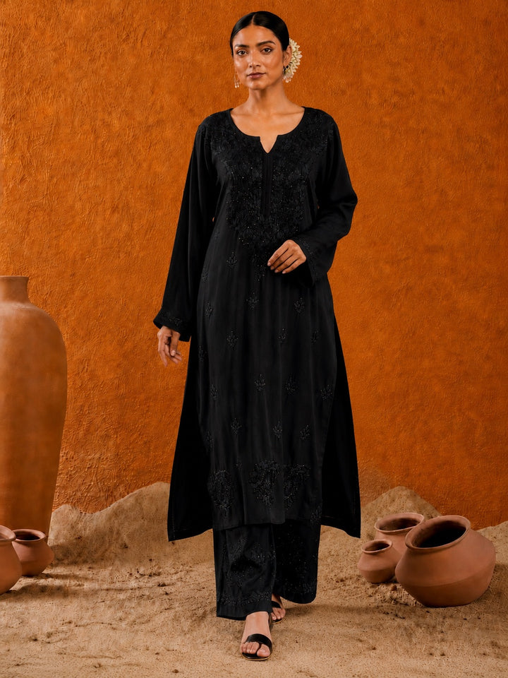 Avika Rayon Chikankari Mukaish Co-ord Set