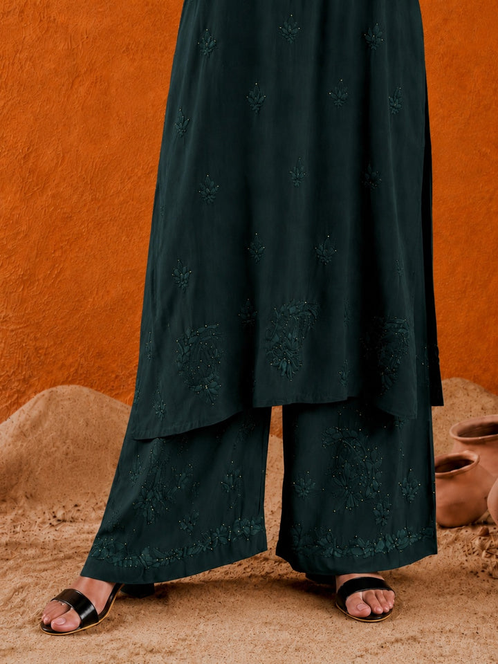 Avika Rayon Chikankari Mukaish Co-ord Set