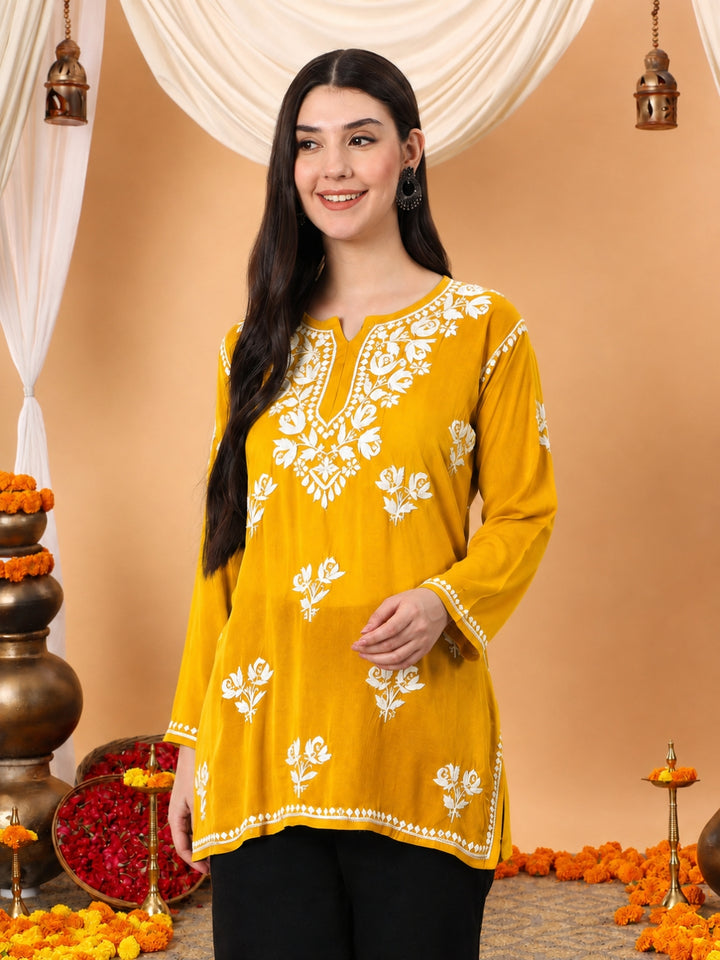 Alaya Modal Chikankari Short Kurti