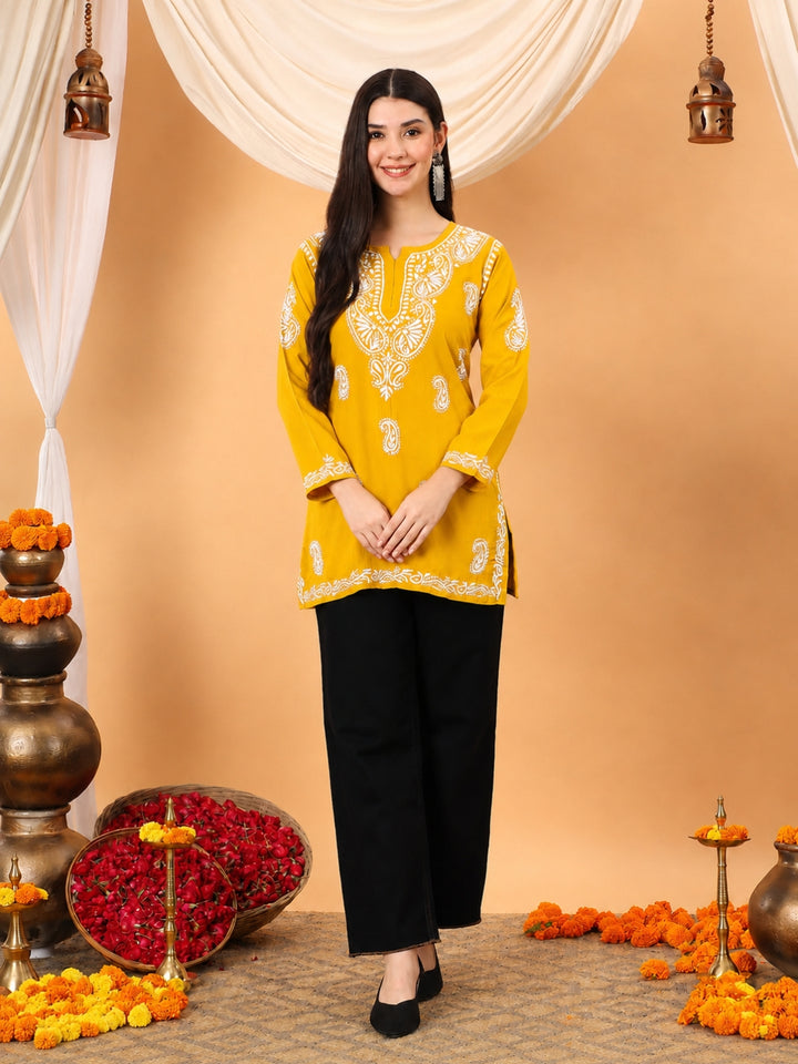 Tripti Modal Chikankari Short Kurti