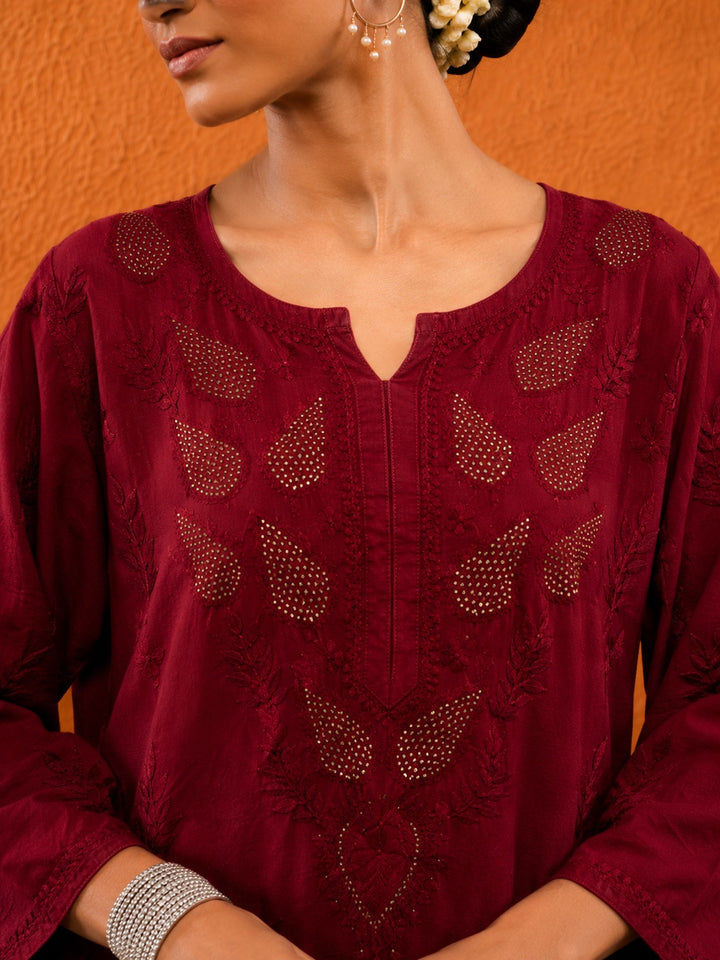 Karisma Chanderi Chikankari Mukaish Straight Kurta