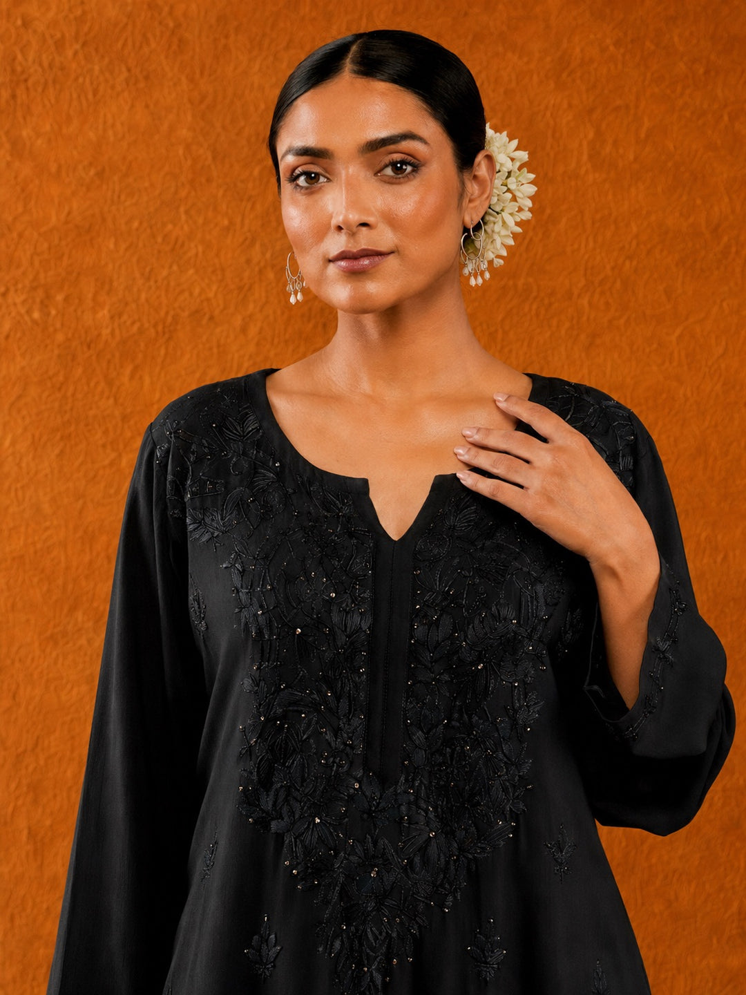 Avika Rayon Chikankari Mukaish Co-ord Set
