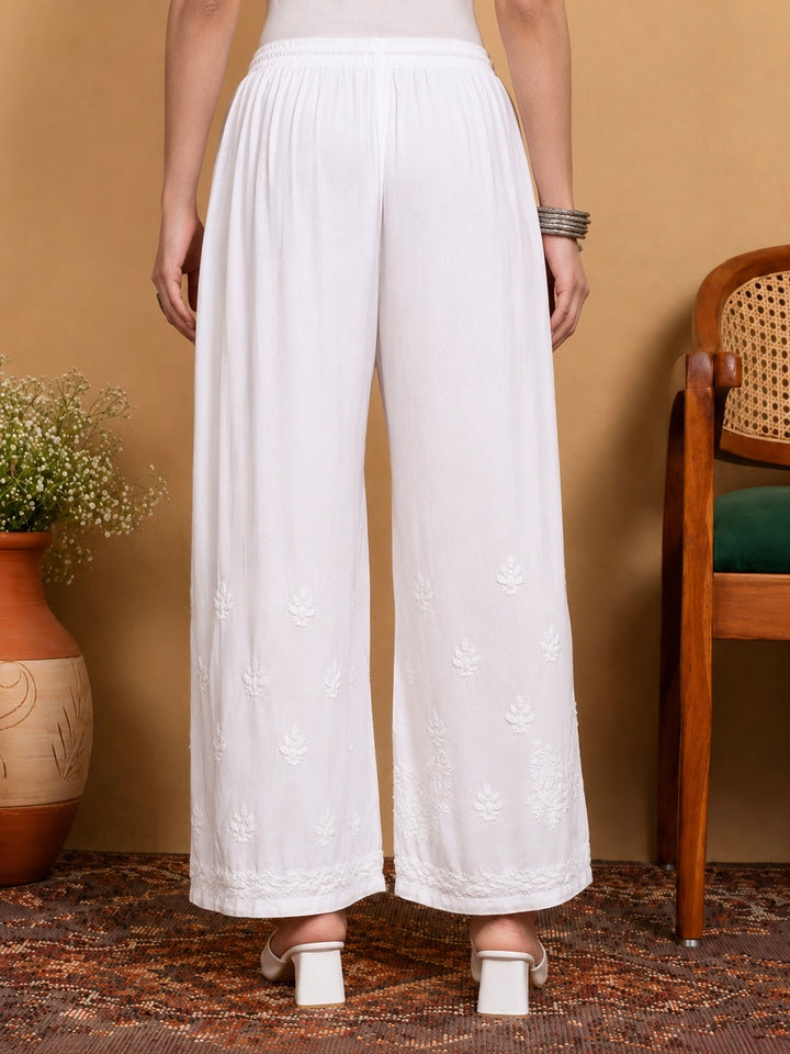 Yukti Chikankari Rayon Palazzo