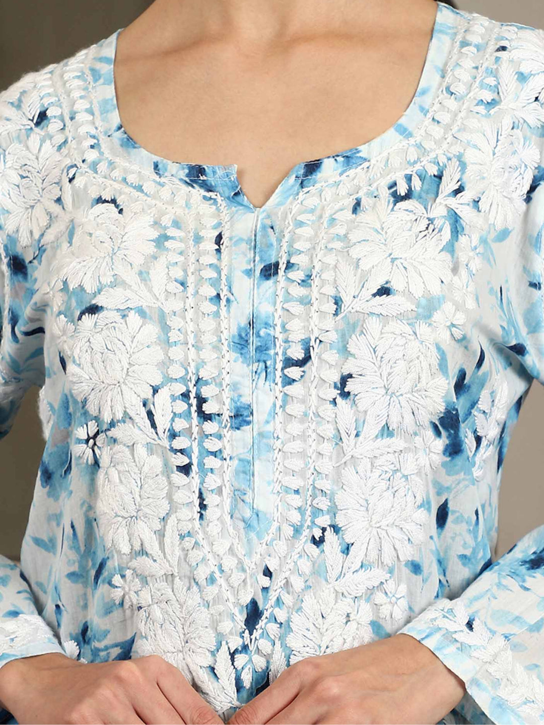 Bela Mulmul Chikankari Printed Co-ord Set