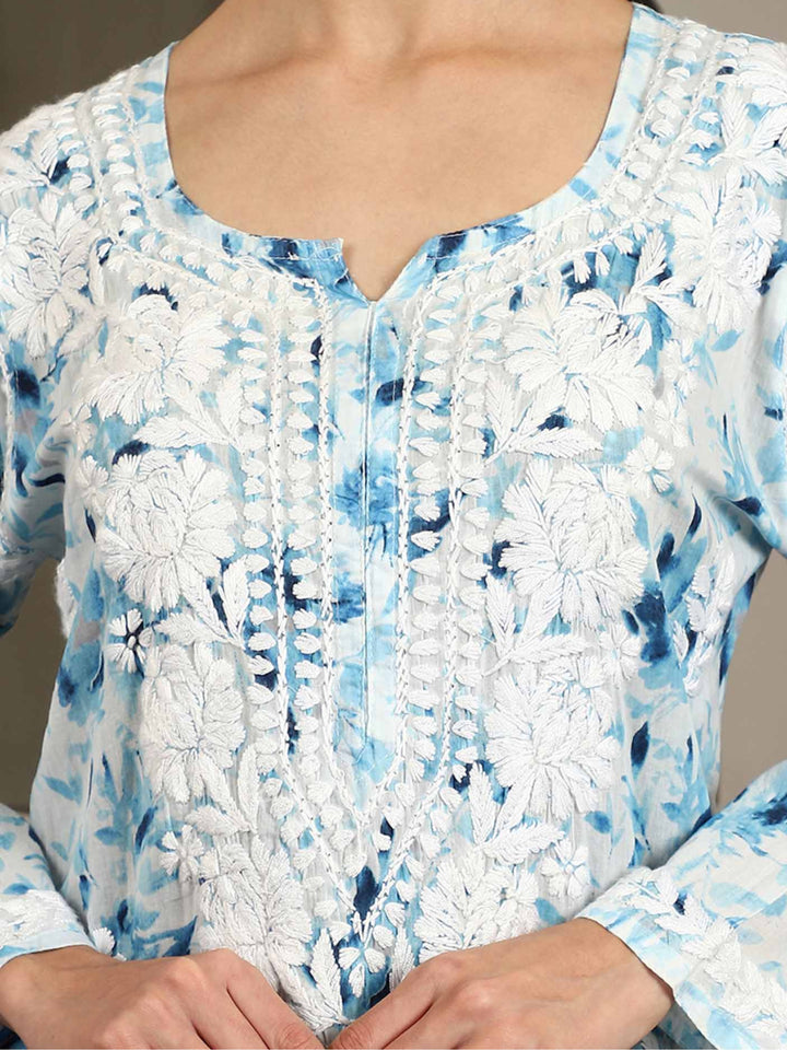 Bela Mulmul Chikankari Printed Co-ord Set