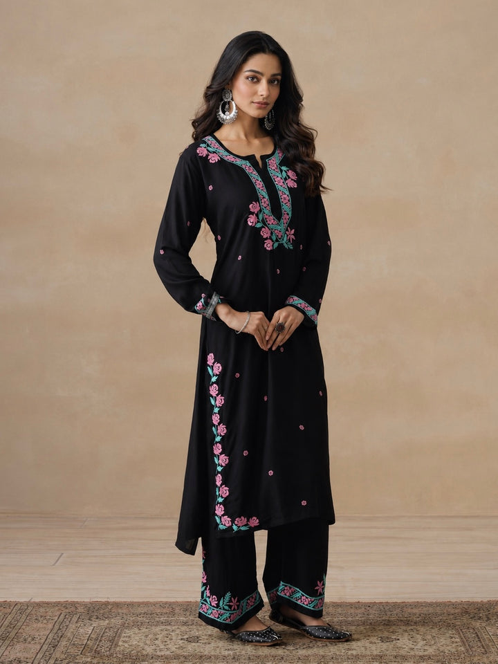 Gulab Rayon Chikankari Co-ord Set