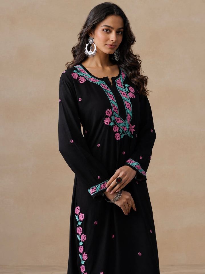 Gulab Rayon Chikankari Co-ord Set