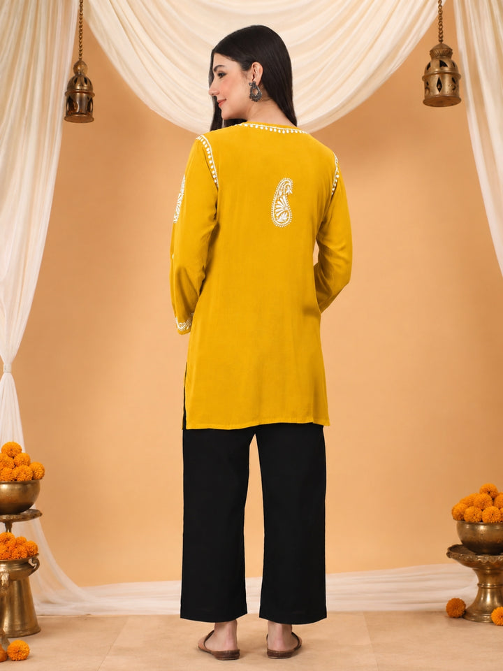 Tripti Modal Chikankari Short Kurti