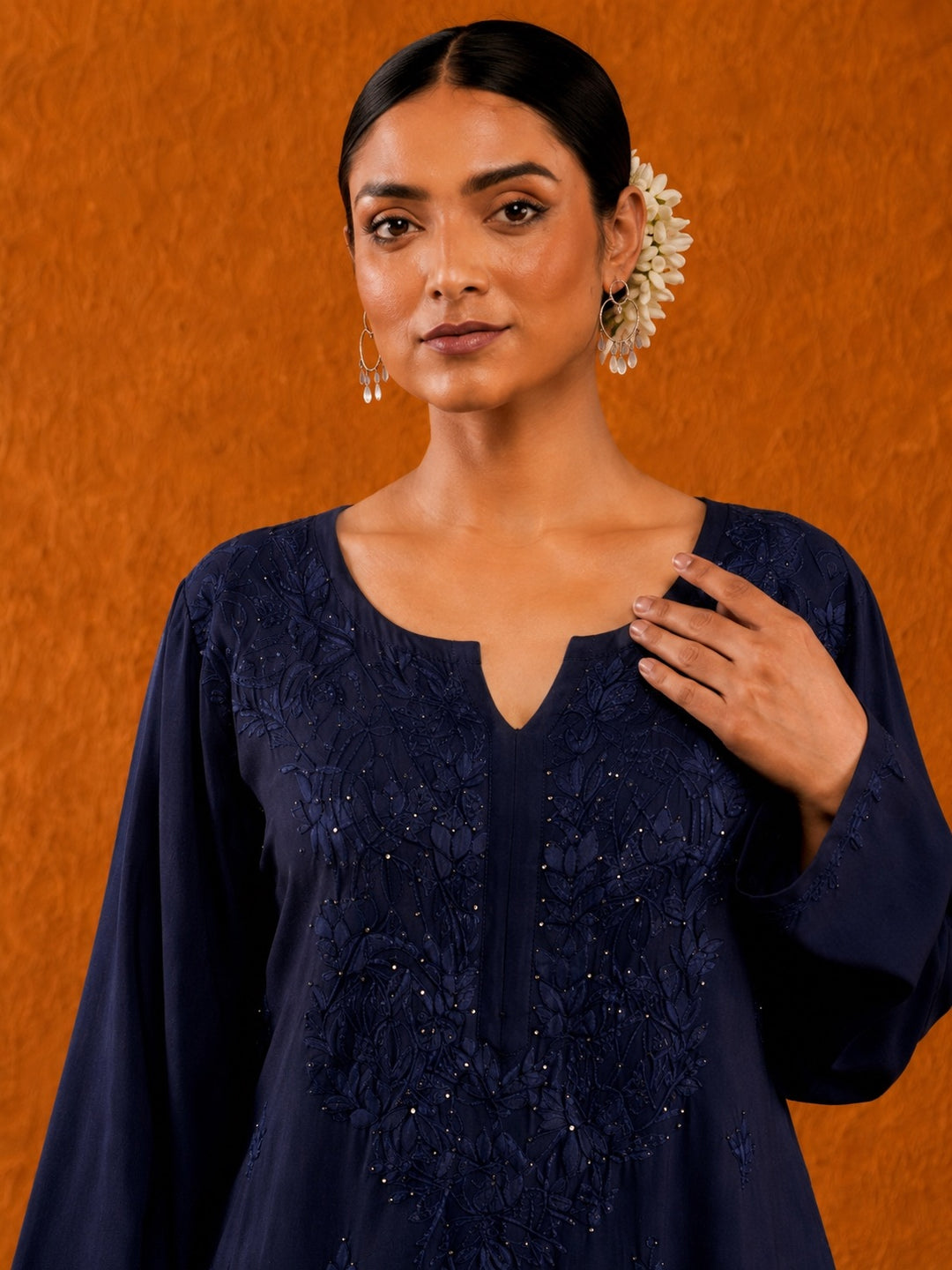 Avika Rayon Chikankari Mukaish Co-ord Set