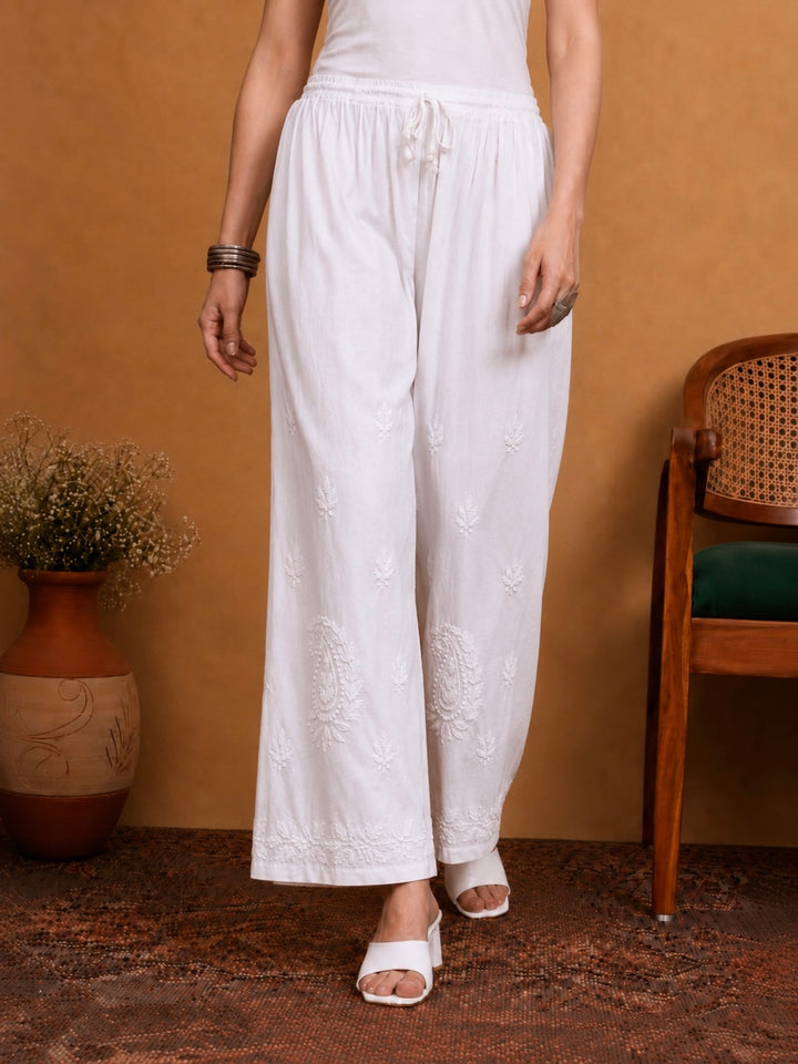 Qala Chikankari Cotton Palazzo