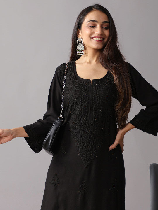 Avika Rayon Chikankari Mukaish Co-ord Set