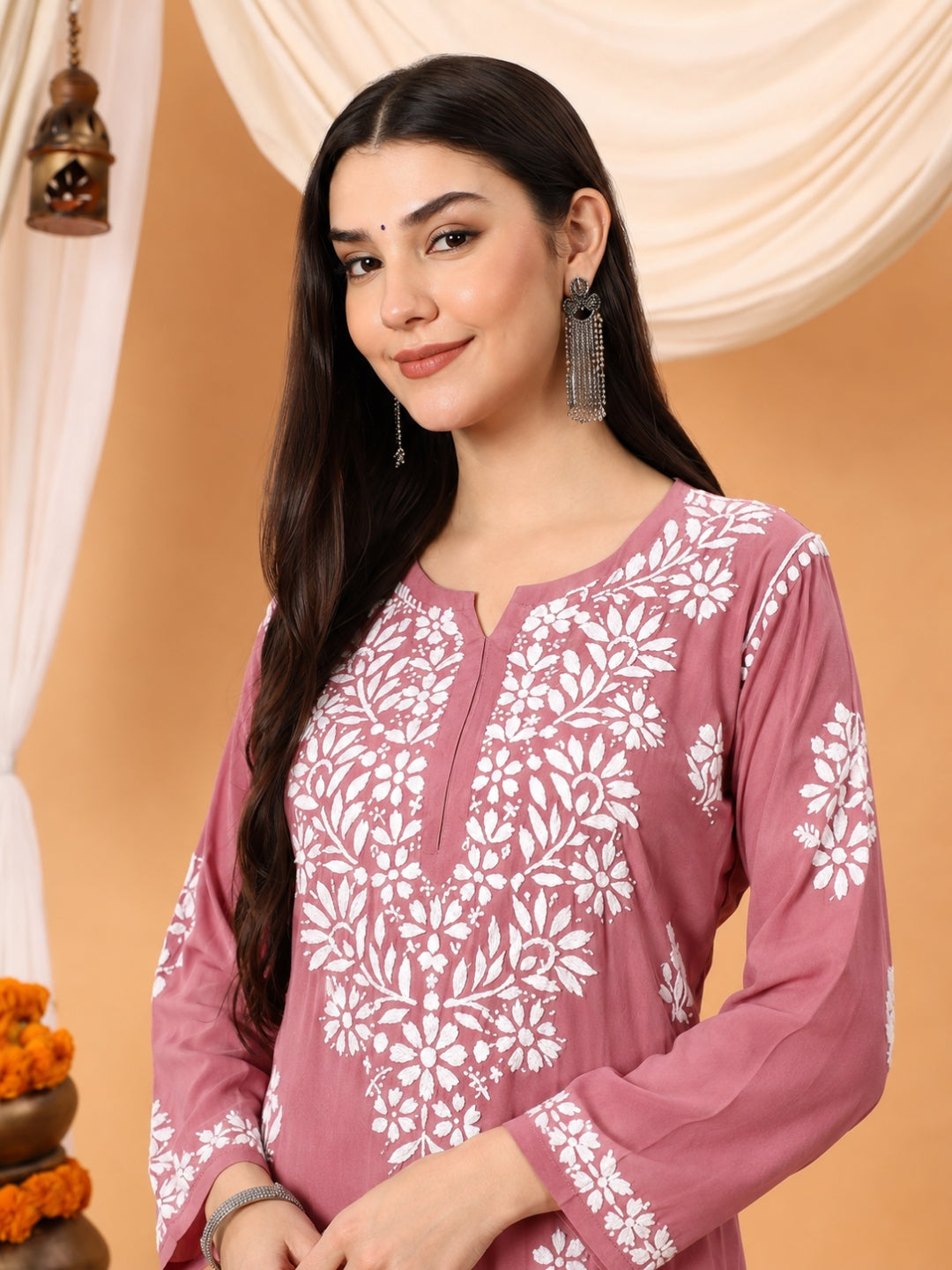 Rekha Modal Chikankari Premium Straight Kurta