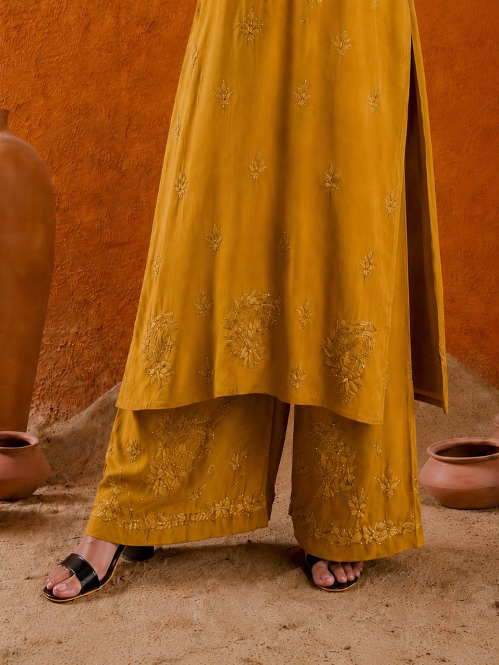 Avika Rayon Chikankari Mukaish Co-ord Set