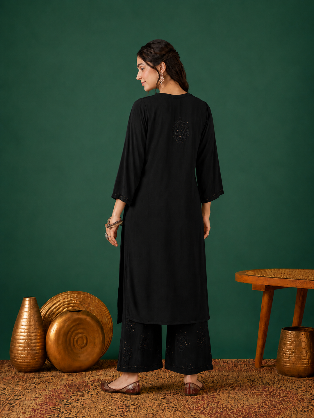 Jasmin Rayon Chikankari Mukaish Co-ord Set