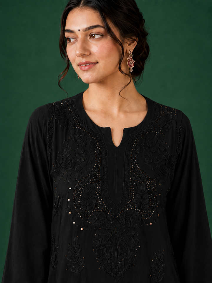Jasmin Rayon Chikankari Mukaish Co-ord Set