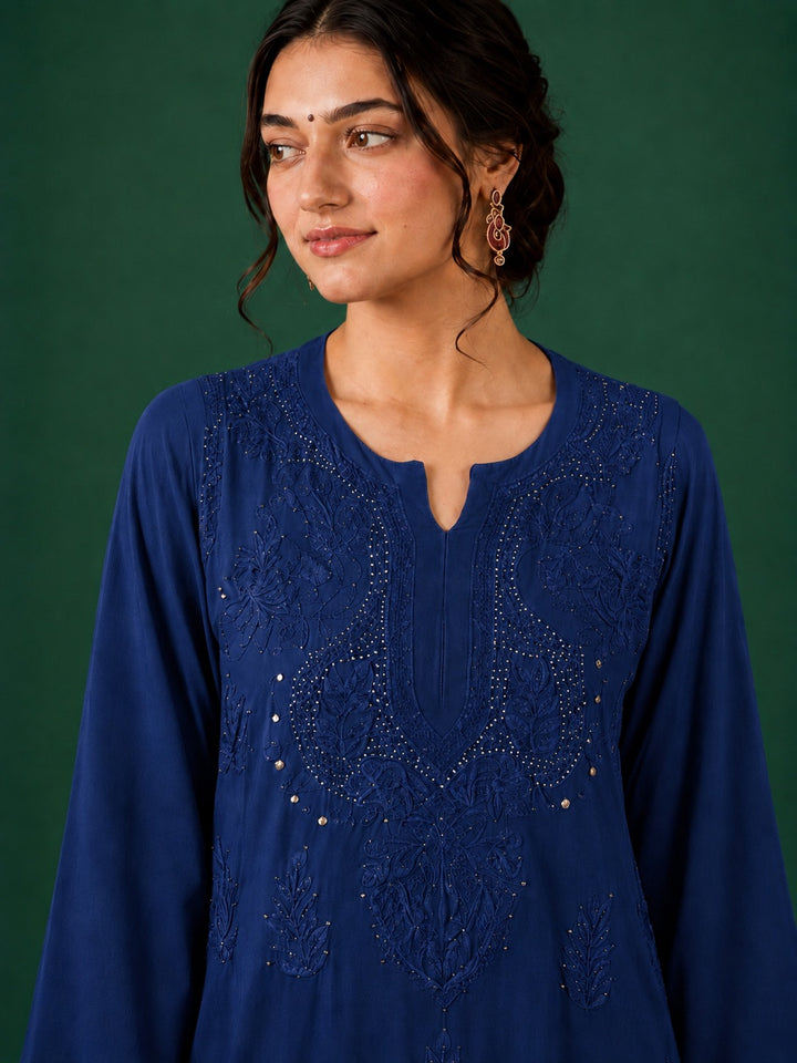Jasmin Rayon Chikankari Mukaish Co-ord Set