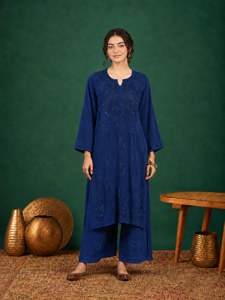 Jasmin Rayon Chikankari Mukaish Co-ord Set