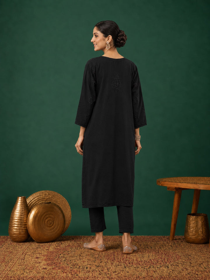 Kumkum Chanderi Chikankari Mukaish Co-ord Set