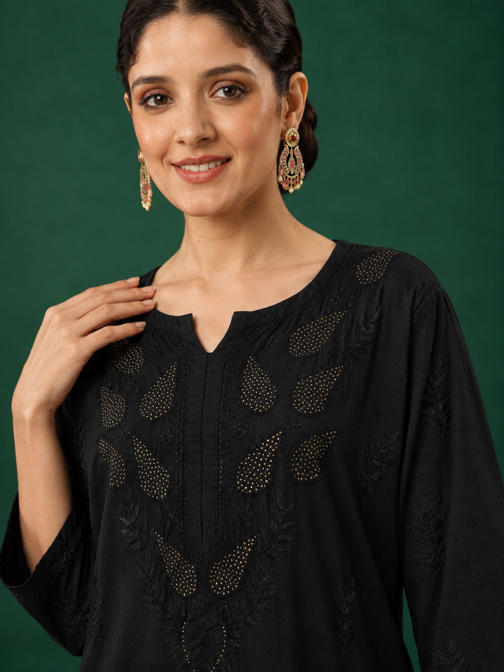 Kumkum Chanderi Chikankari Mukaish Co-ord Set