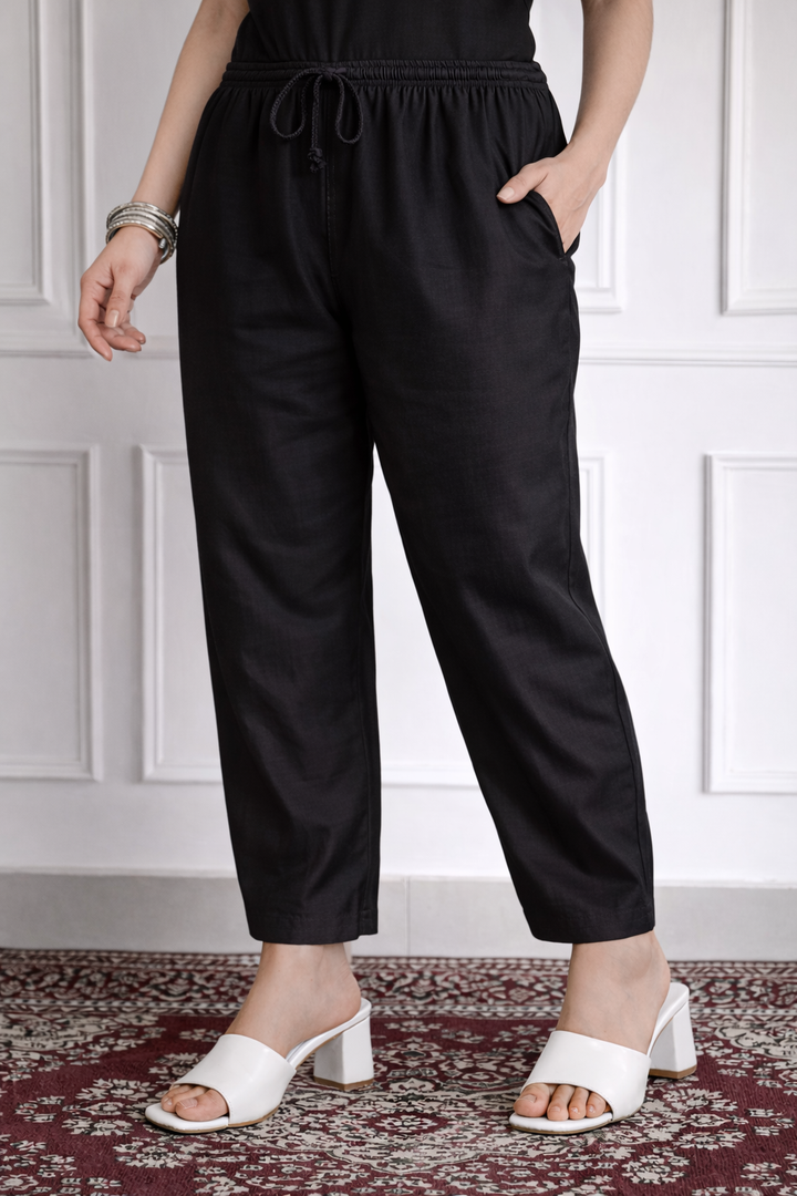 Kareena Solid Chanderi Straight Fit Pant