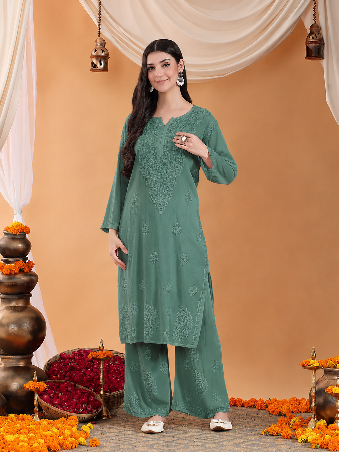 Mohini Chikankari Rayon Co-ord Set