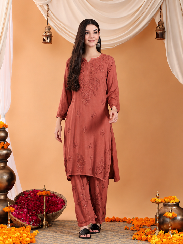 Mohini Chikankari Rayon Co-ord Set