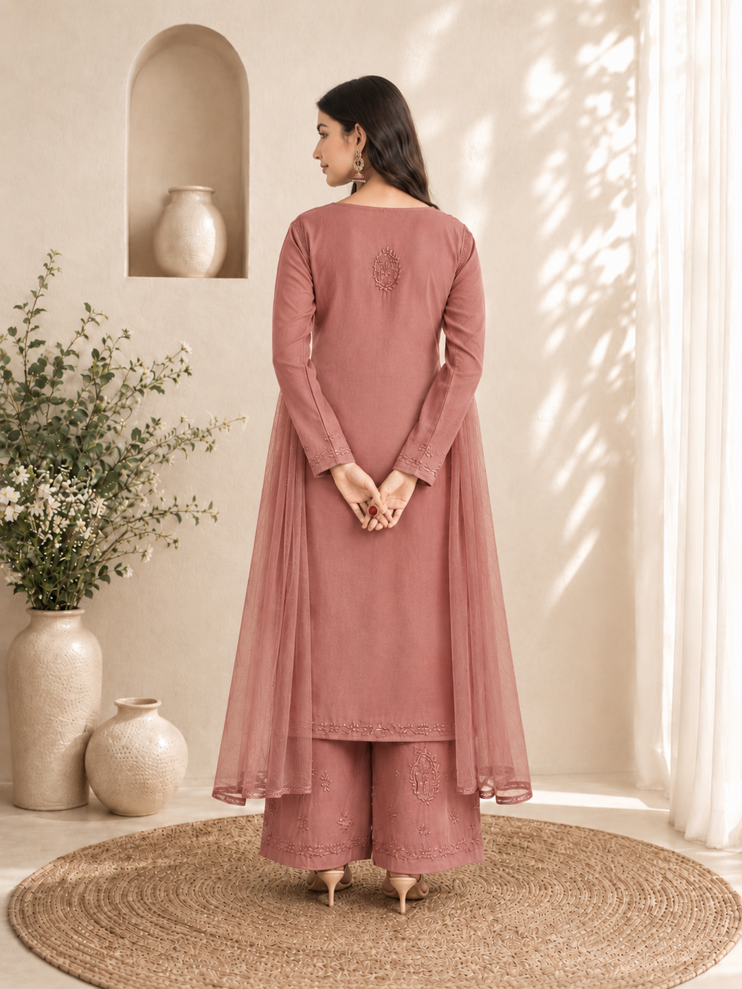 Seher Chikankari Rayon Co-ord Set