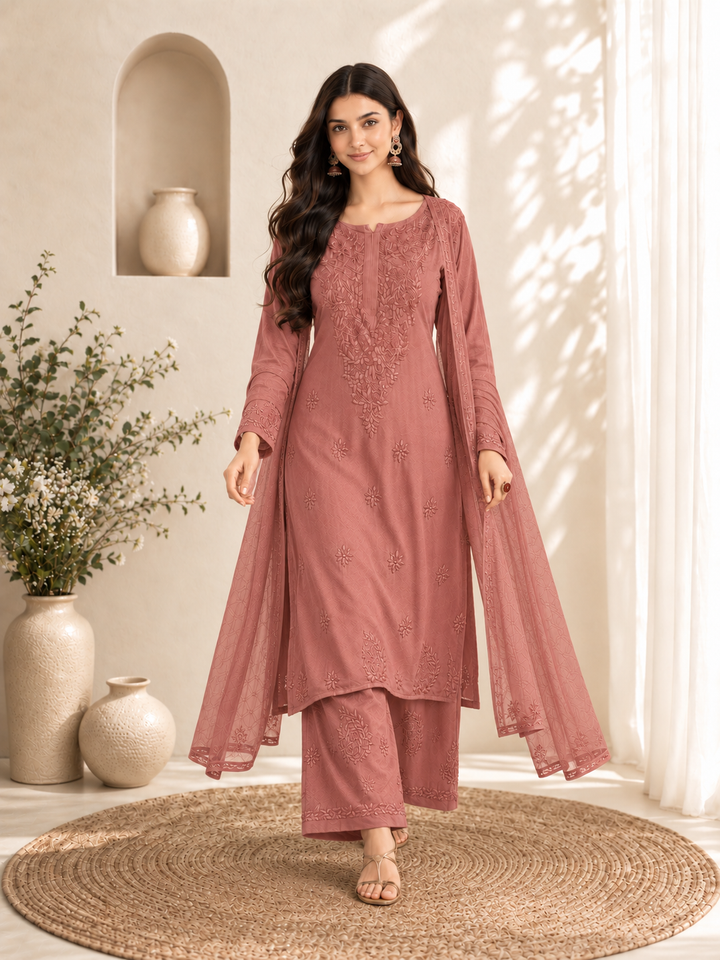 Seher Chikankari Rayon Co-ord Set