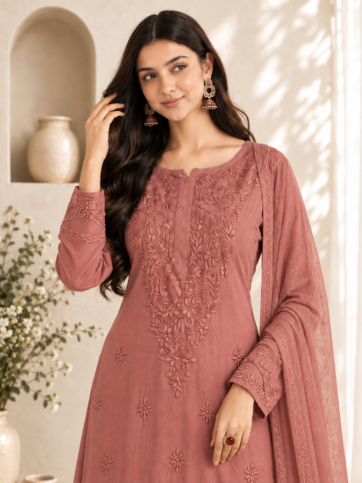 Seher Chikankari Rayon Co-ord Set