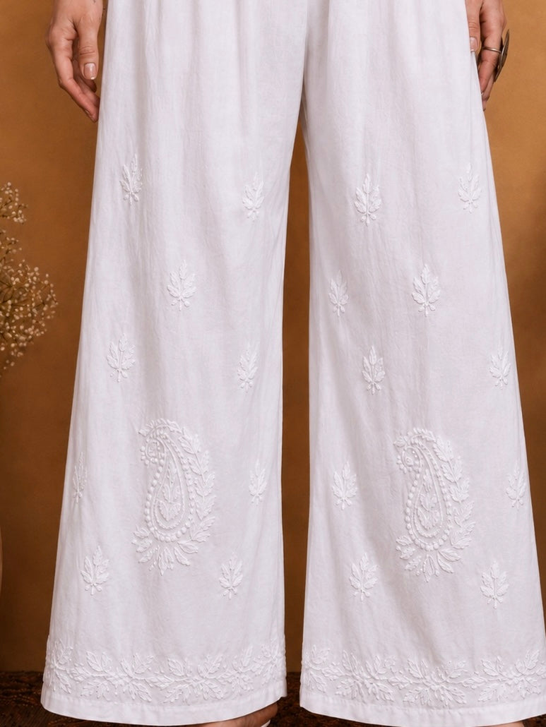 Qala Chikankari Cotton Palazzo