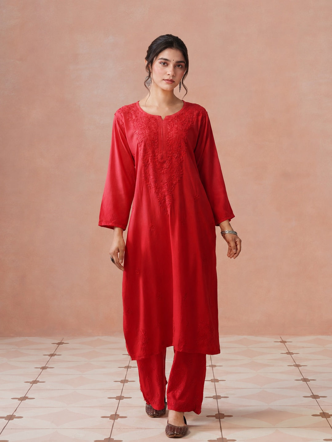 Arzoo Chikankari Ombre Rayon Co-ord Set
