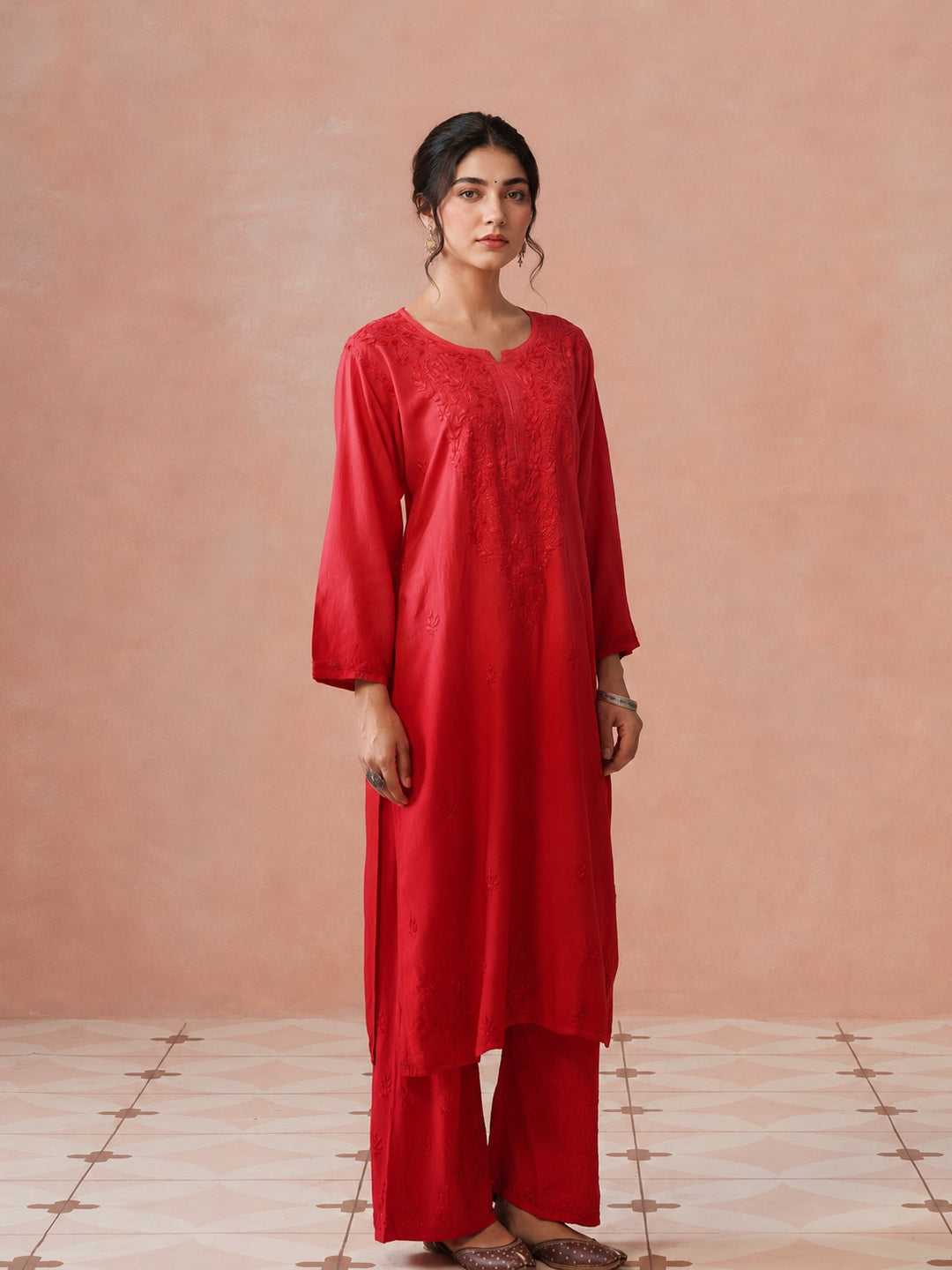 Arzoo Chikankari Ombre Rayon Co-ord Set