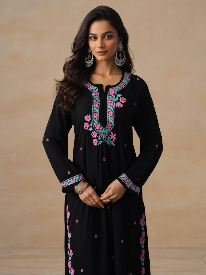 Gulab Rayon Chikankari Co-ord Set
