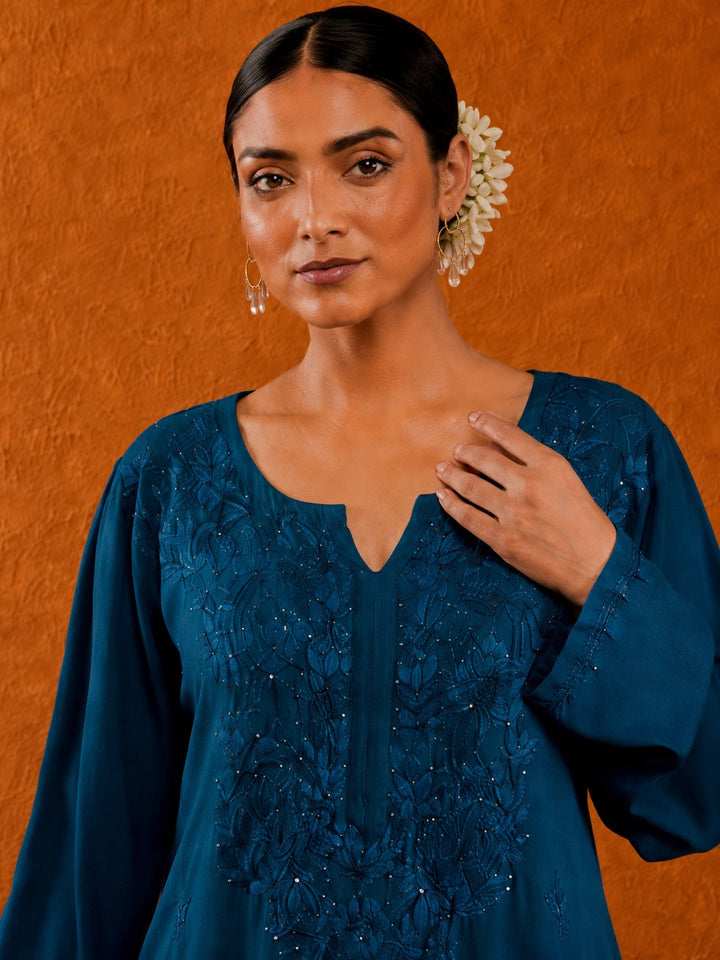 Avika Rayon Chikankari Mukaish Co-ord Set