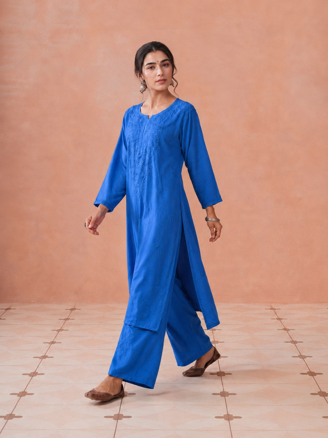 Arzoo Chikankari Ombre Rayon Co-ord Set
