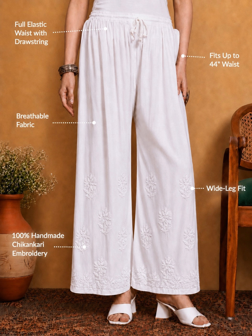 Iqra Chikankari Modal Palazzo