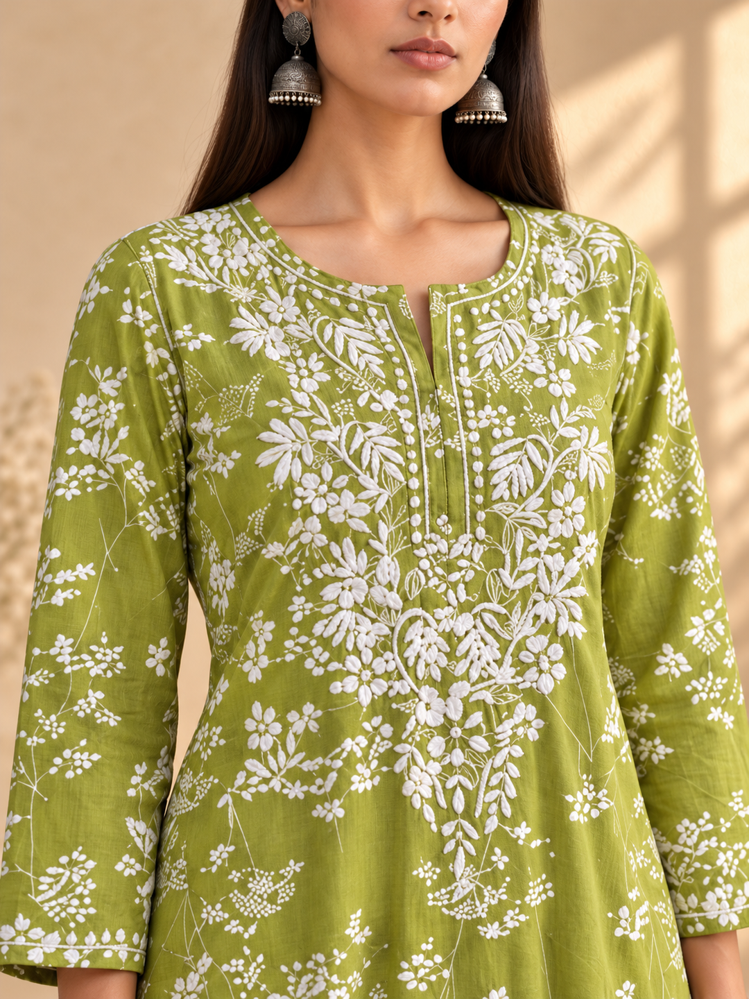 Zainab Chikankari Mulmul Straight Kurta
