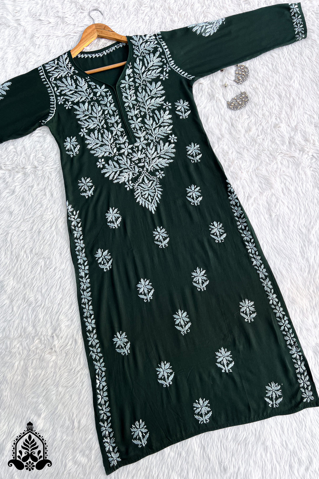 Deepika Chikankari Rayon Straight Kurta