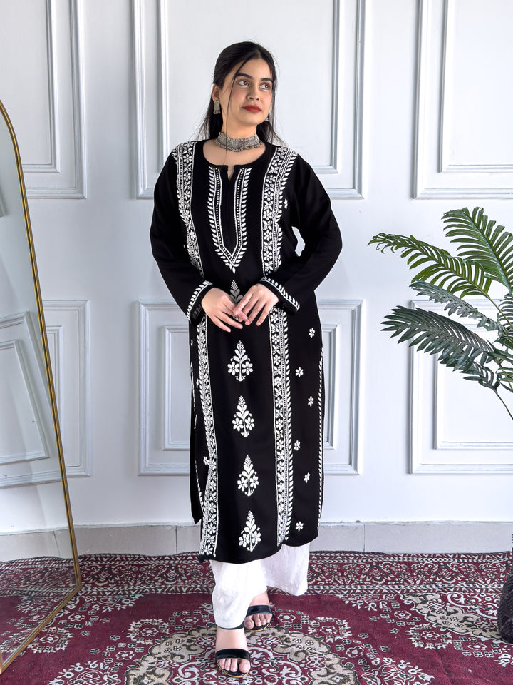 Tarini Rayon Chikankari Straight Kurta
