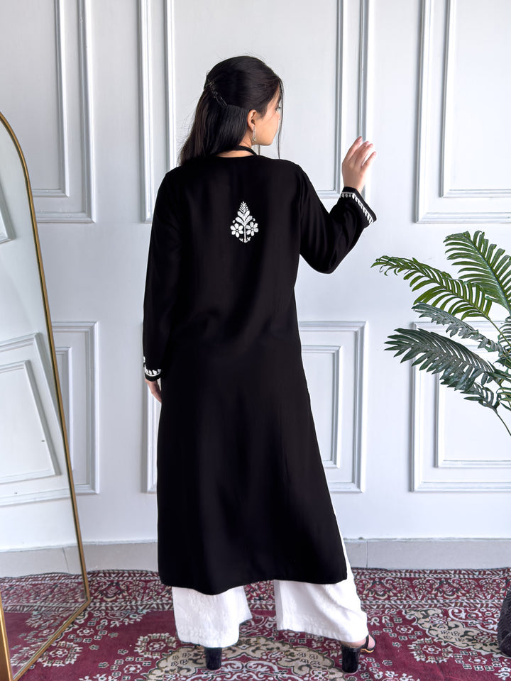 Tarini Rayon Chikankari Straight Kurta