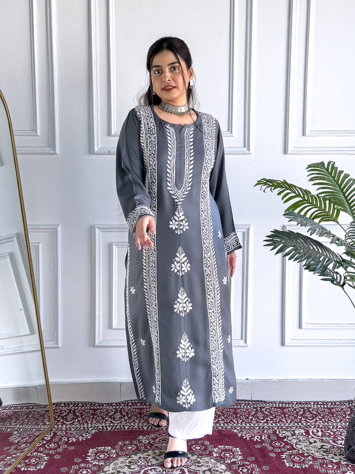 Tarini Rayon Chikankari Straight Kurta